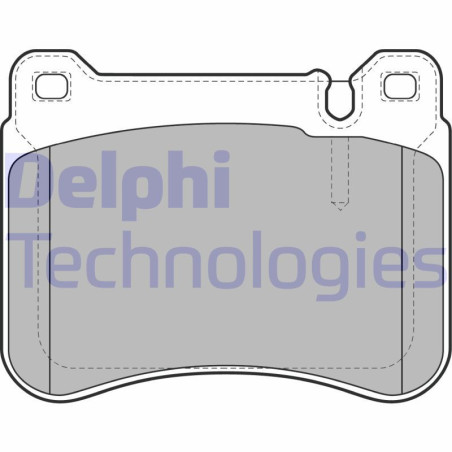 DELPHI LP1979 Brzdové platničky Predné pre