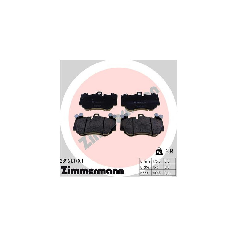 ZIMMERMANN 23961.170.1 Brake Pads