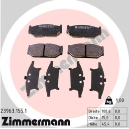 ZIMMERMANN 23963.155.1 Brake Pads