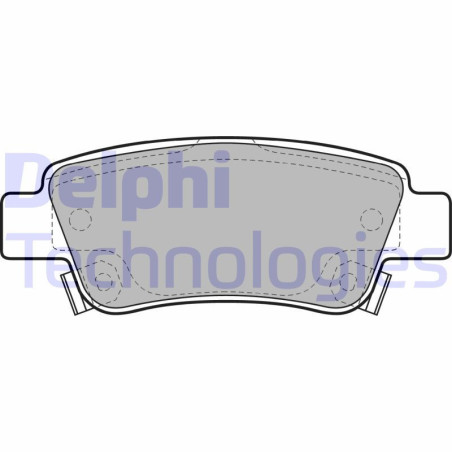 DELPHI LP2047 Pastillas de freno Trasero para