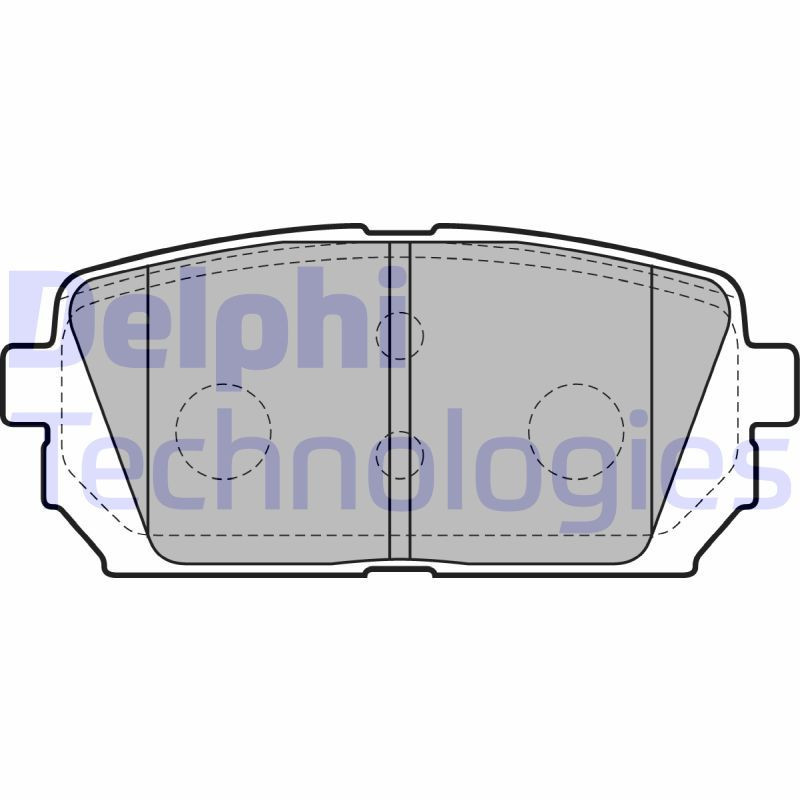 DELPHI LP2051 Pastillas de freno Trasero para