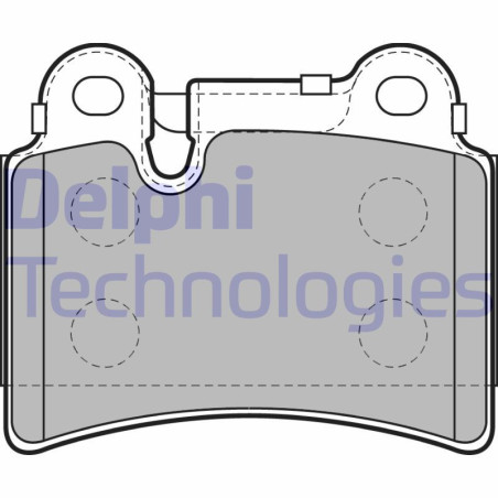 DELPHI LP2061 Brzdové platničky Zadné pre