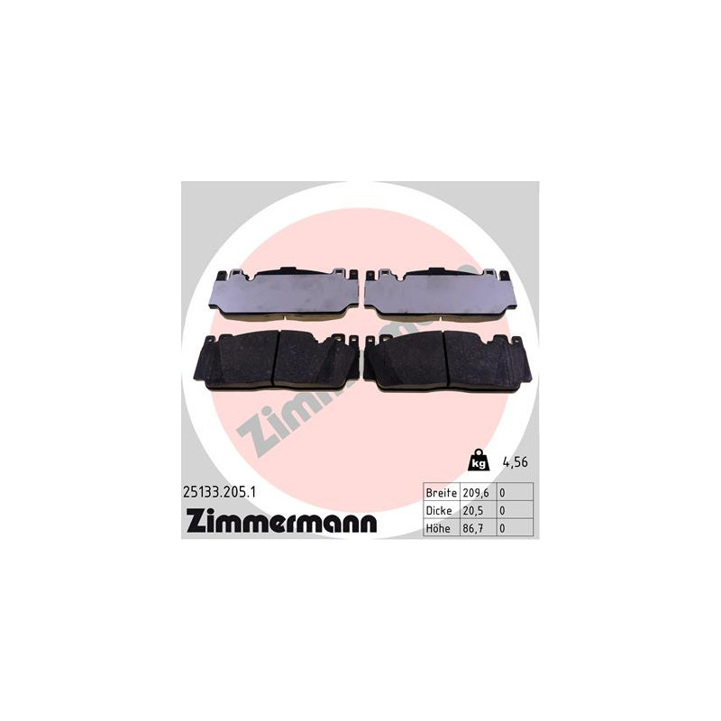 ZIMMERMANN 25133.205.1 Brake Pads