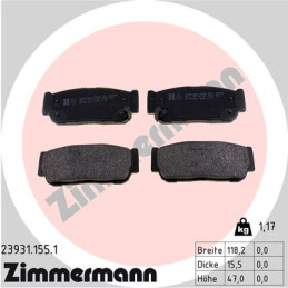 ZIMMERMANN 23931.155.1 Brake Pads