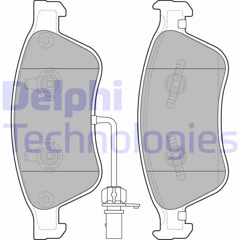 DELPHI LP2072 Brzdové platničky Predné pre