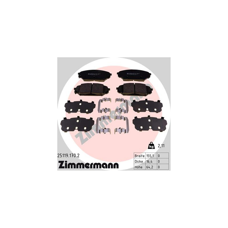 ZIMMERMANN 25119.170.2 Brake Pads