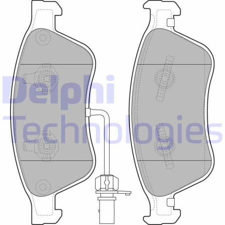 DELPHI LP2072 Pastiglie freno Anteriore per