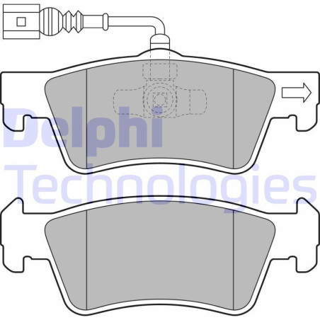 DELPHI LP2087 Brake Pads Set Rear for