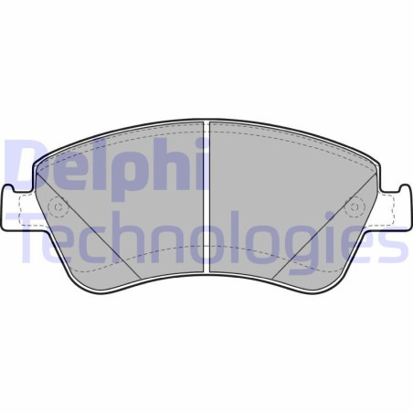 DELPHI LP2102 Brzdové platničky Predné pre