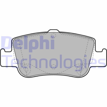 DELPHI LP2103 Brzdové platničky Zadné pre