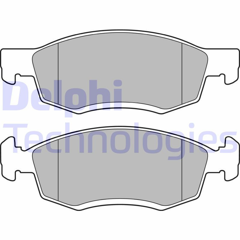 DELPHI LP2137 Brzdové platničky Predné pre