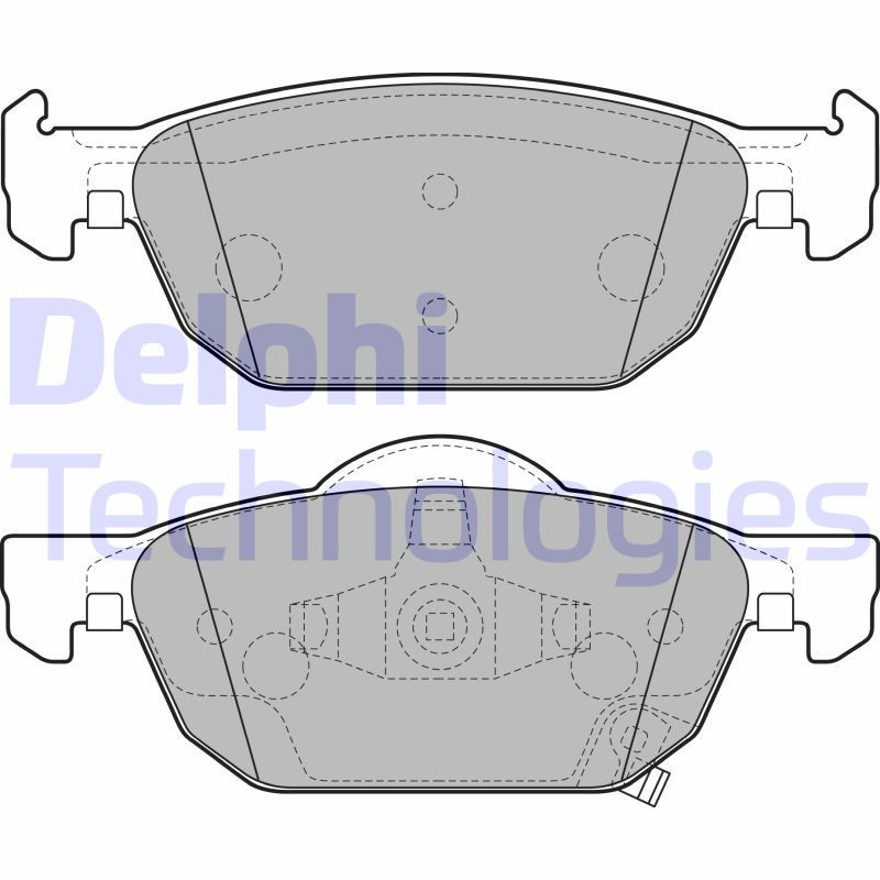 DELPHI LP2144 Brzdové platničky Predné pre