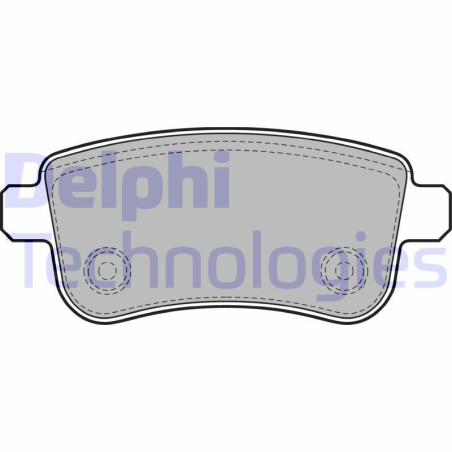 DELPHI LP2153 Pastillas de freno Trasero para