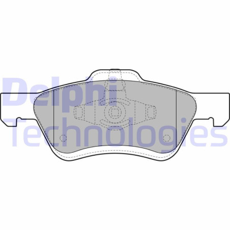 DELPHI LP2161 Brzdové platničky Predné pre