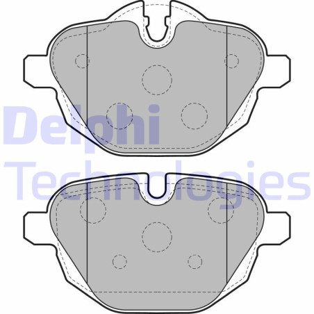 DELPHI LP2162 Brzdové platničky Zadné pre