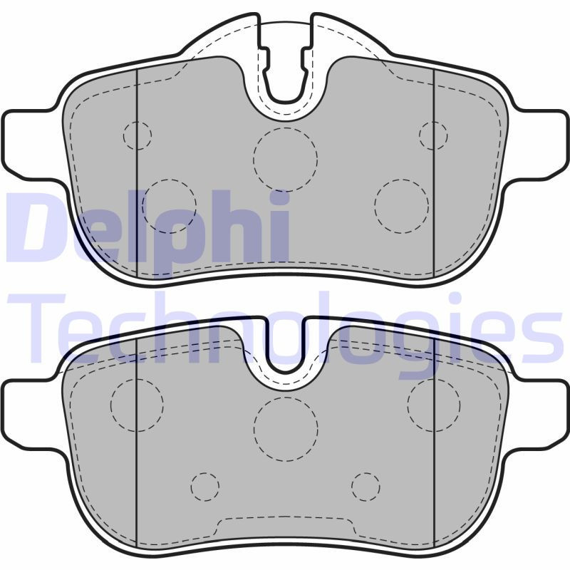 DELPHI LP2163 Plaquettes de frein Arrière pour