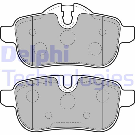 DELPHI LP2163 Brzdové platničky Zadné pre