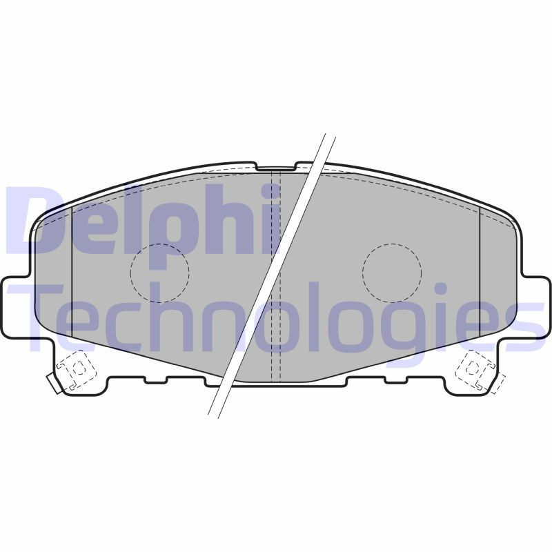 DELPHI LP2166 Brzdové platničky Predné pre