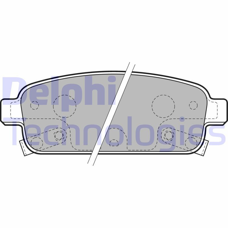 DELPHI LP2167 Brzdové platničky Zadné pre