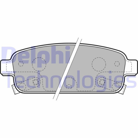 DELPHI LP2167 Brzdové destičky Zadní pro