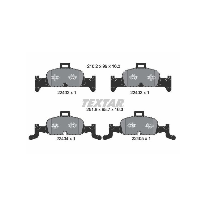 TEXTAR 2240201 Brzdové platničky predný pre Audi A5 A4 A6 Q5 A7