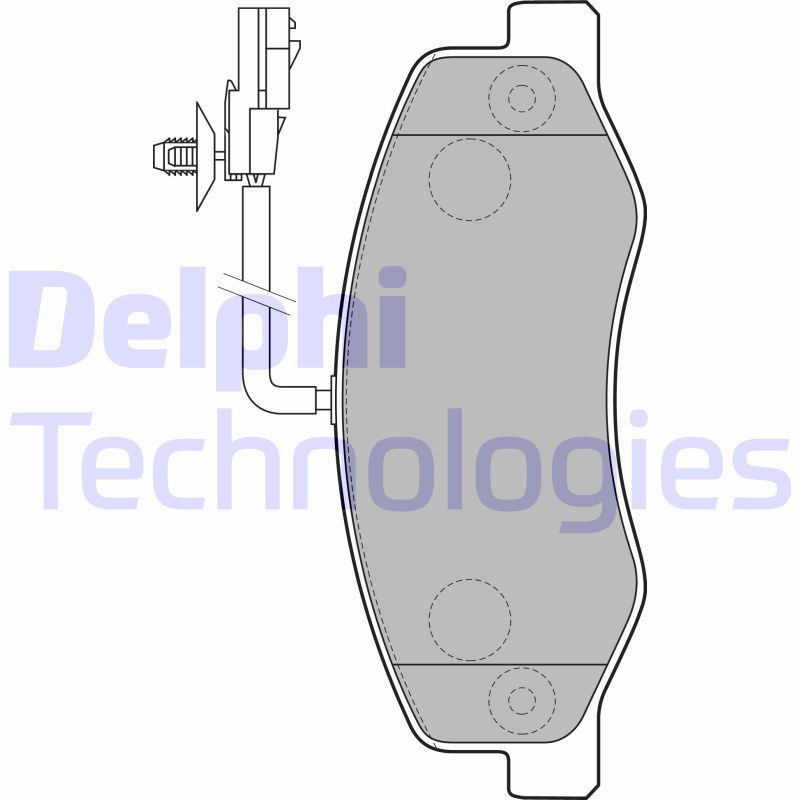 DELPHI LP2192 Klocki hamulcowe Tył dla