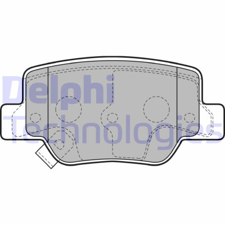 DELPHI LP2193 Klocki hamulcowe Tył dla