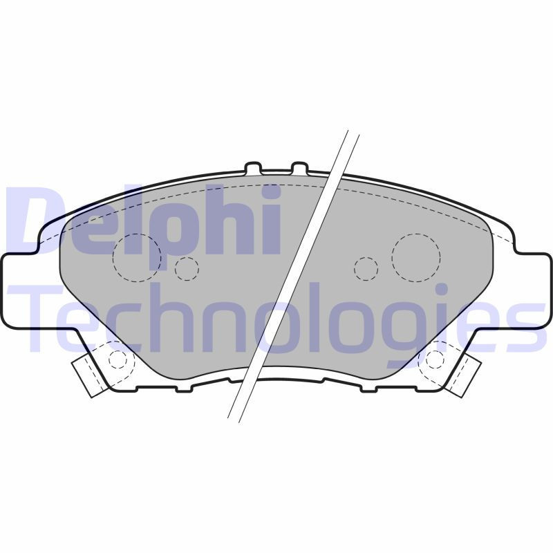 DELPHI LP2194 Brzdové platničky Predné pre