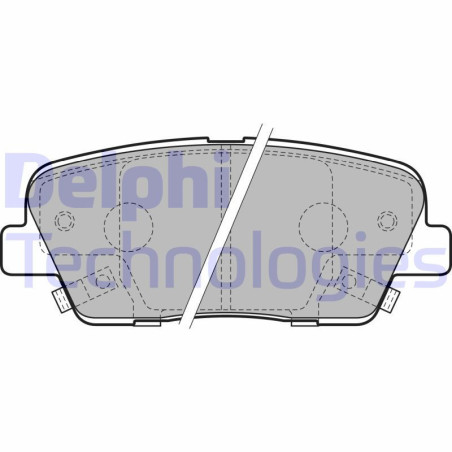 DELPHI LP2202 Brzdové platničky Zadné pre