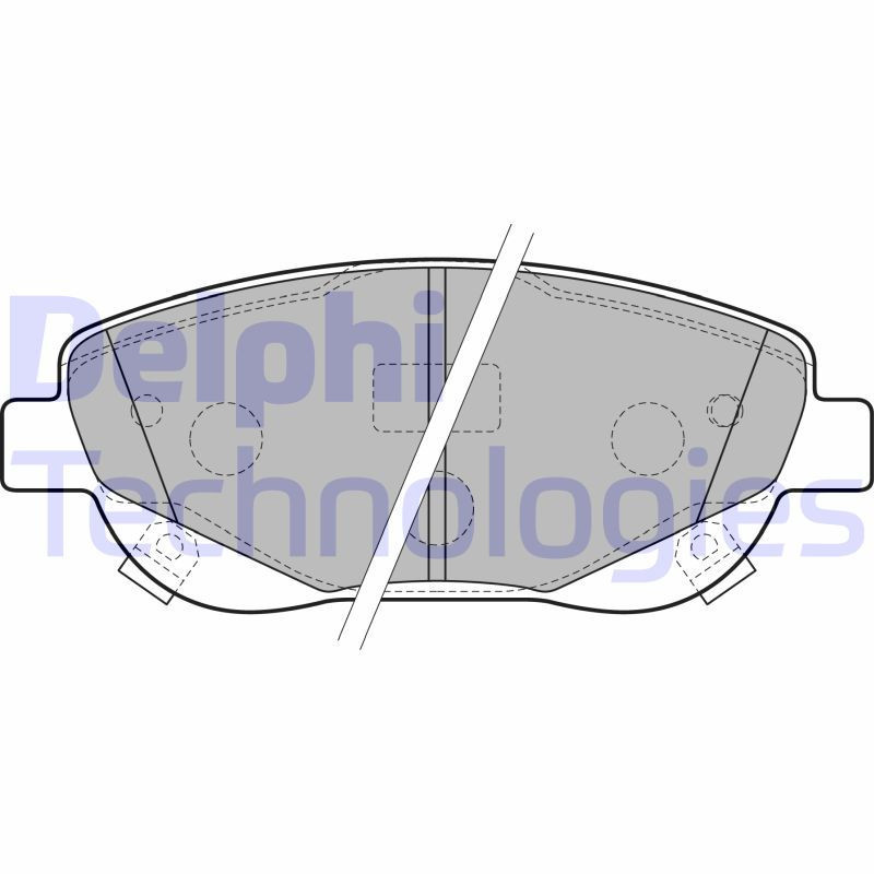 DELPHI LP2207 Brzdové platničky Predné pre