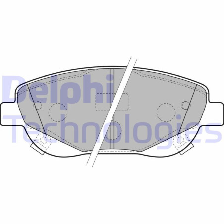 DELPHI LP2207 Pastiglie freno Anteriore per