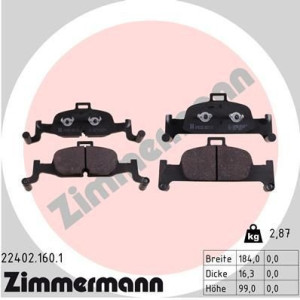 Plaquettes de frein Avant pour Audi A4 A5 A6 Q5 ZIMMERMANN 22402.160.1