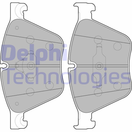 DELPHI LP2210 Pastillas de freno Delantero para