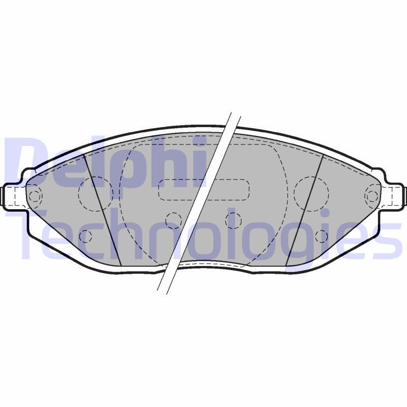 DELPHI LP2218 Brzdové platničky Predné pre