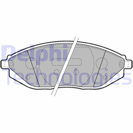 DELPHI LP2218 Brzdové platničky Predné pre