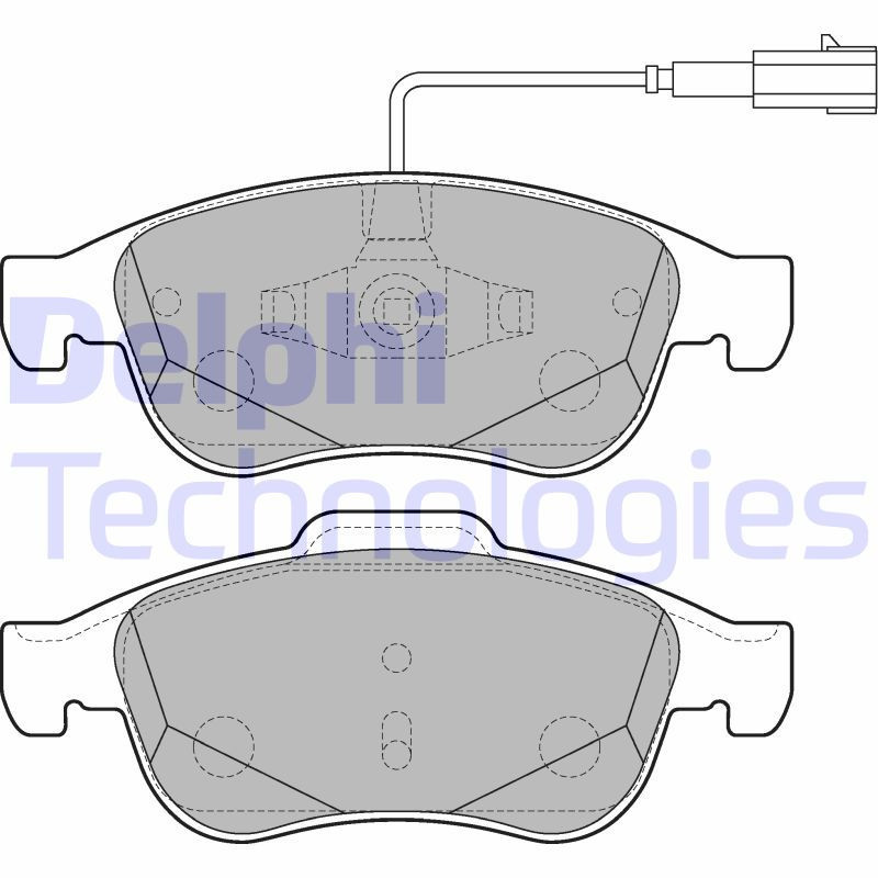 DELPHI LP2220 Pastiglie freno Anteriore per