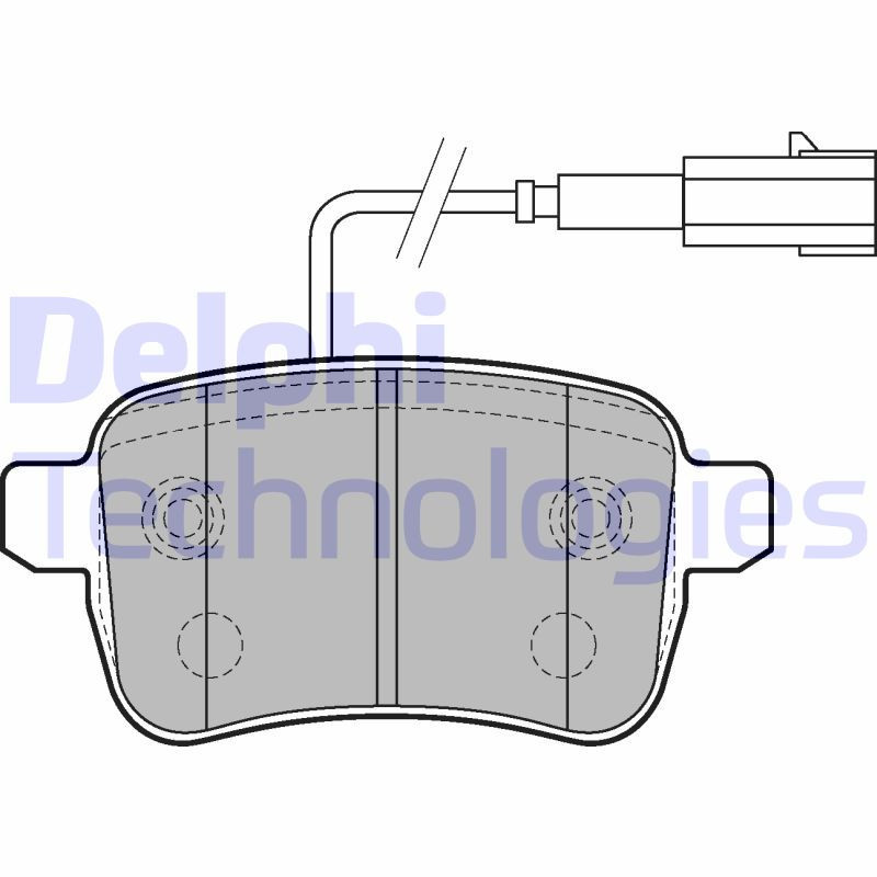 DELPHI LP2222 Brzdové platničky Zadné pre