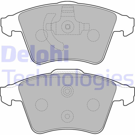 DELPHI LP2225 Brzdové platničky Predné pre