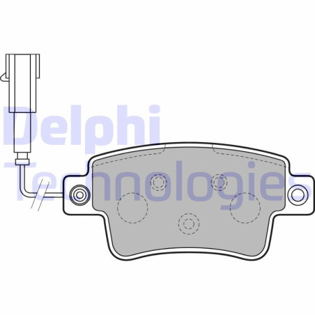 DELPHI LP2231 Pastillas de freno Trasero para