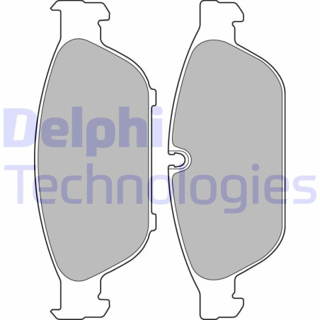 DELPHI LP2238 Brzdové platničky Predné pre