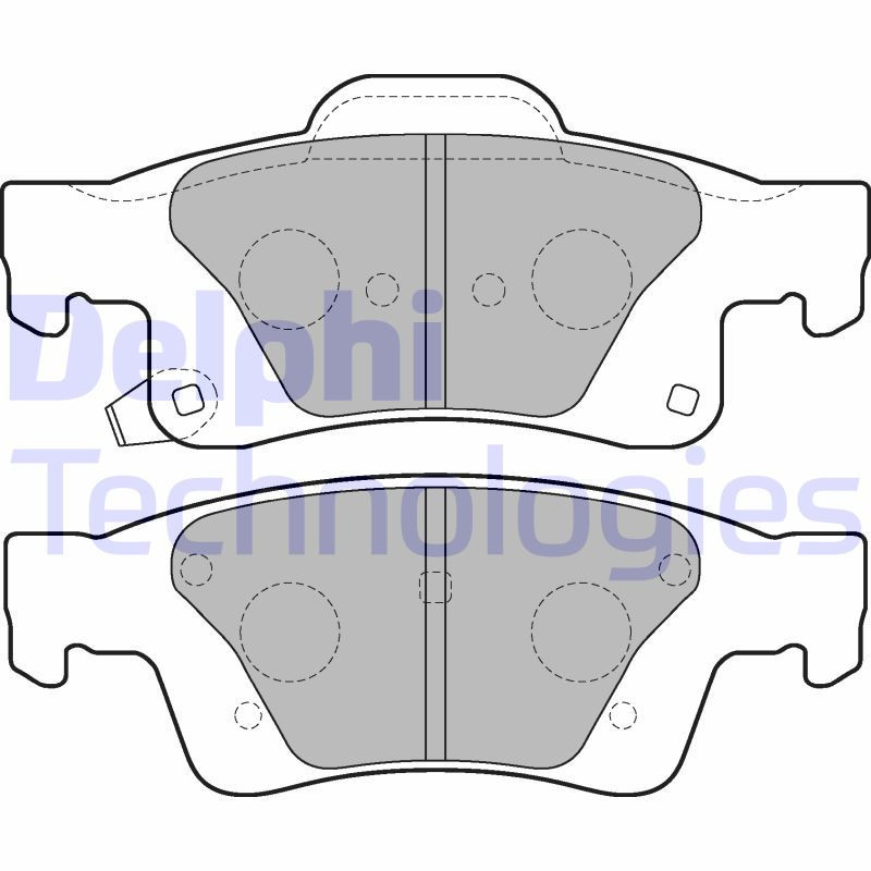 DELPHI LP2251 Pastiglie freno Posteriore per