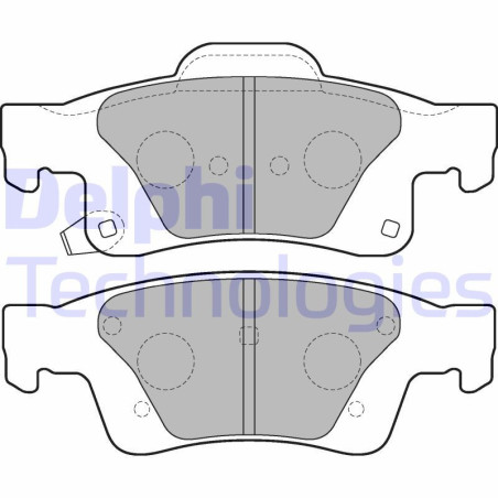 DELPHI LP2251 Brzdové platničky Zadné pre