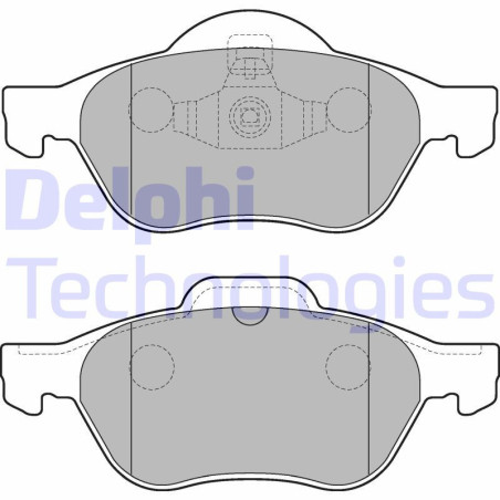 DELPHI LP2252 Plaquettes de frein Avant pour