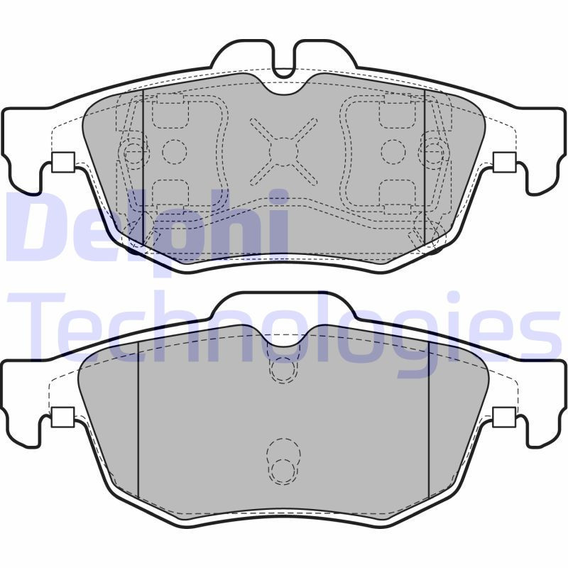 DELPHI LP2259 Pastiglie freno Posteriore per