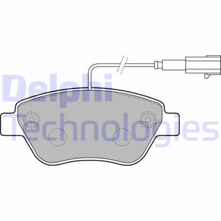 DELPHI LP2276 Brzdové platničky Predné pre