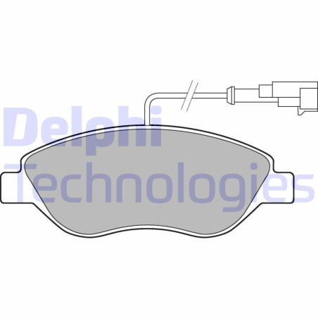 DELPHI LP2299 Brzdové platničky Predné pre