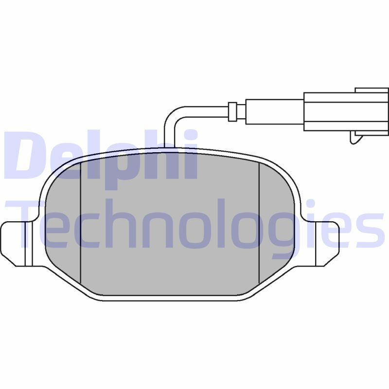 DELPHI LP2300 Pastiglie freno Posteriore per