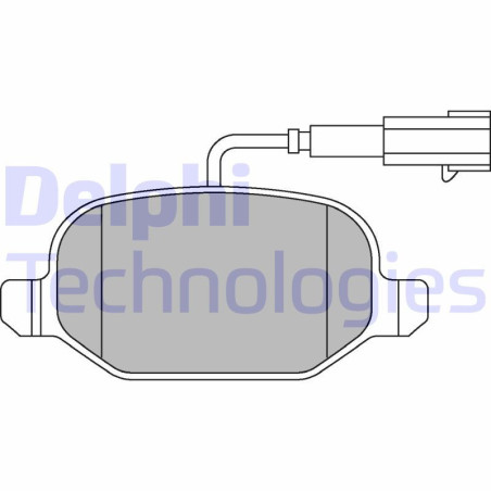 DELPHI LP2300 Pastillas de freno Trasero para