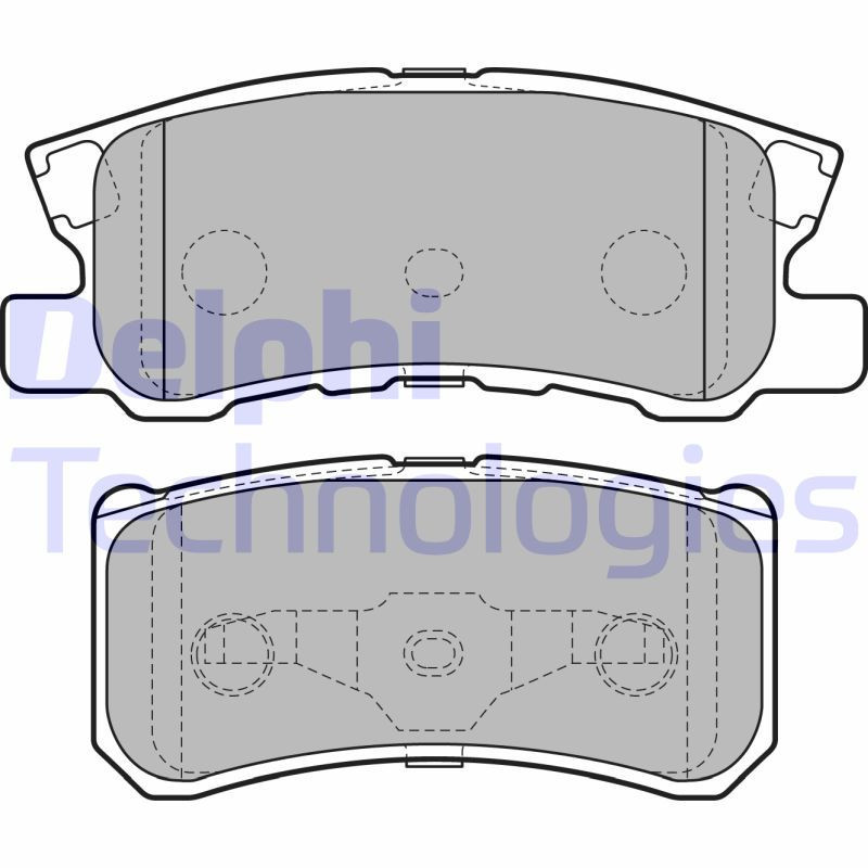 DELPHI LP2483 Plaquettes de frein Arrière pour