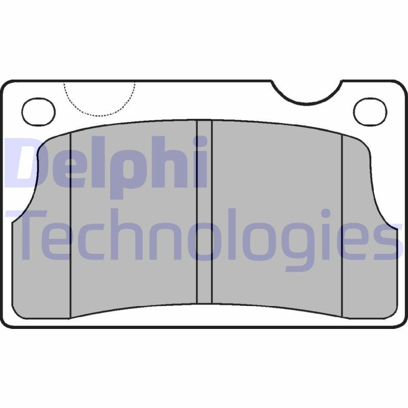 DELPHI LP39 Brzdové platničky Predné pre